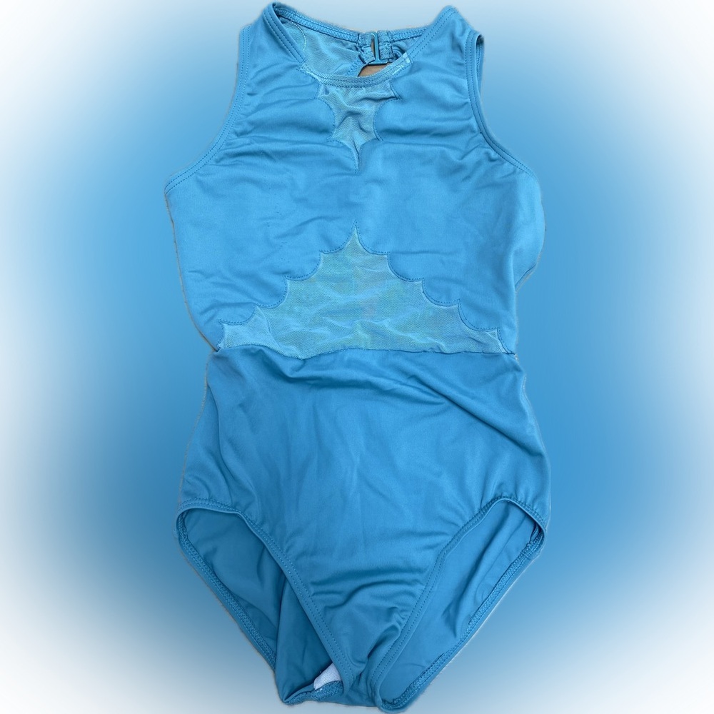 Balera Dancewear mesh scallop youth leotard